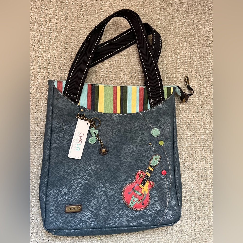 NWT Chala Everyday Zip Tote with guitar detail